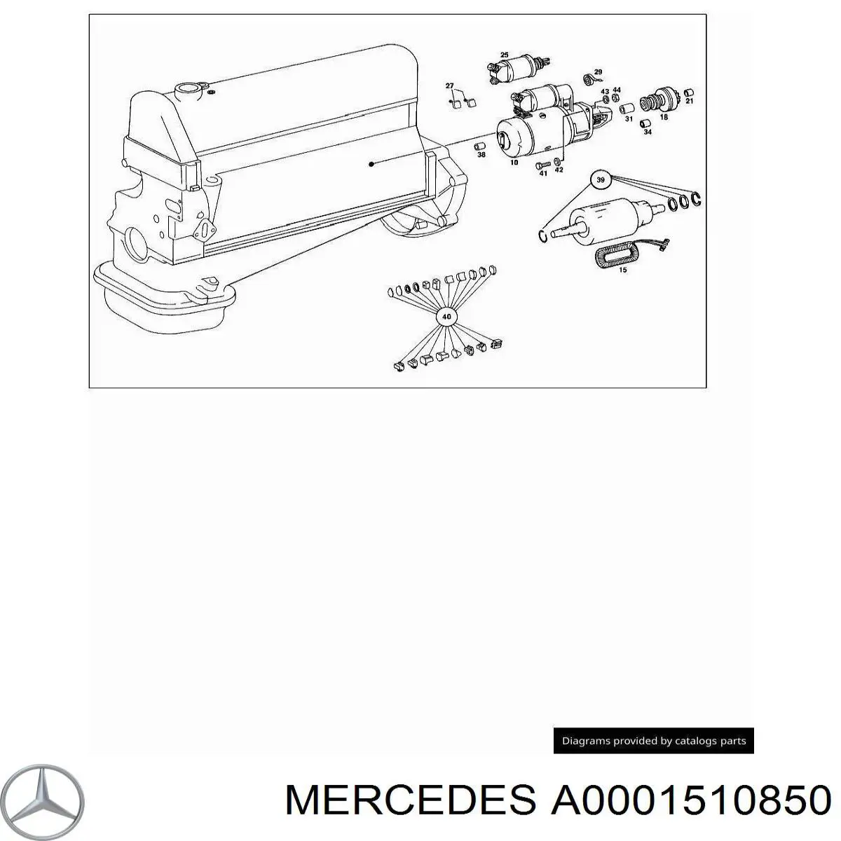 Втулка стартера Mercedes A0001510850 цена, от 0.58 USD