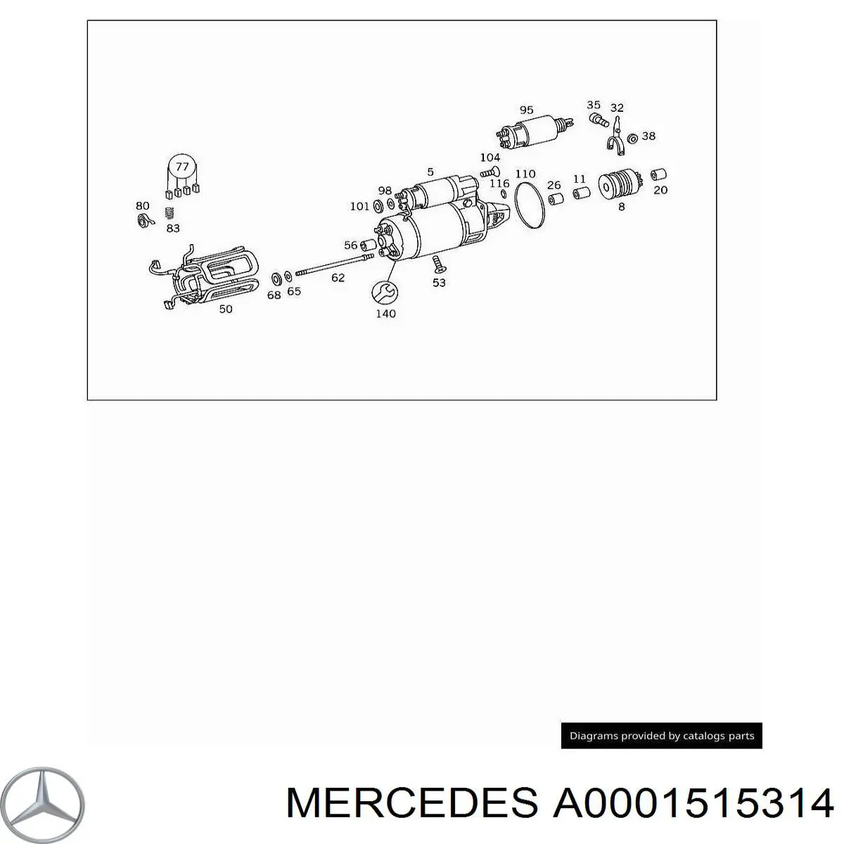A0001515314 Mercedes щетка стартера