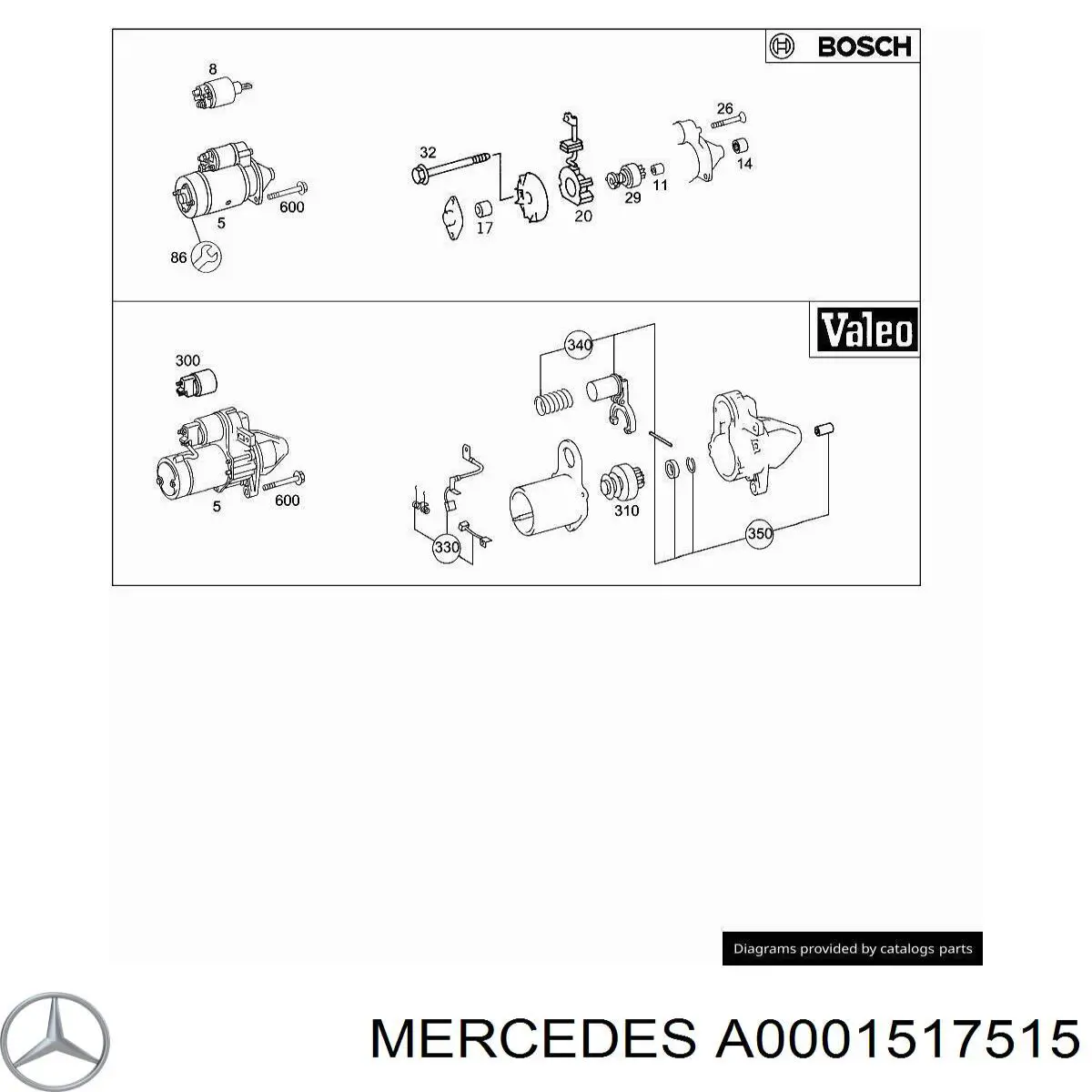 A0001517515 Mercedes induzido (rotor do motor de arranco)