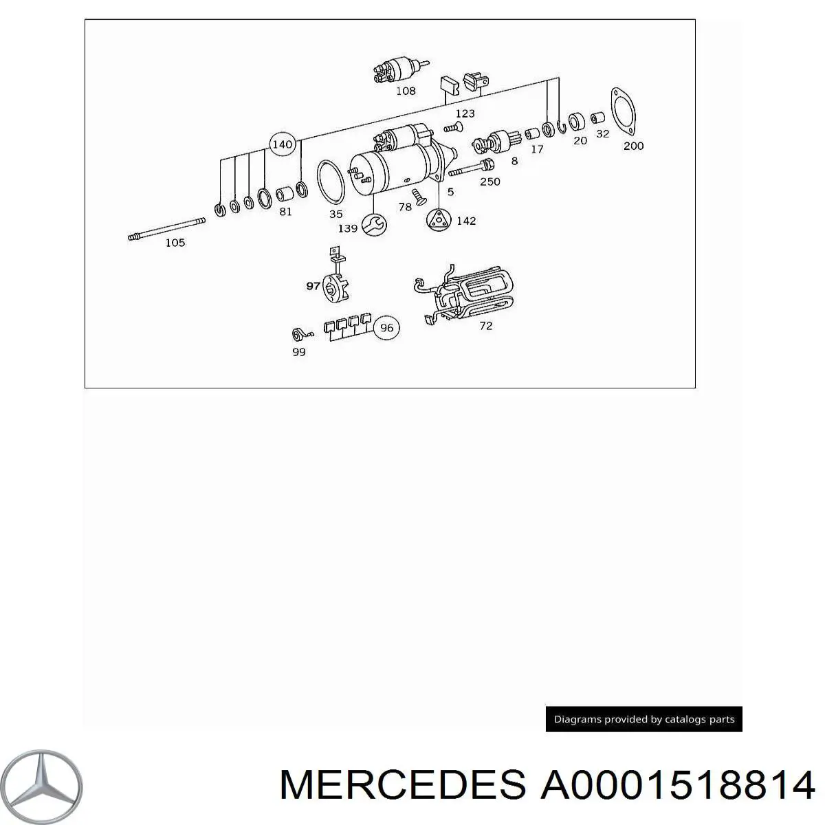 0001518814 Mercedes щеткодержатель стартера