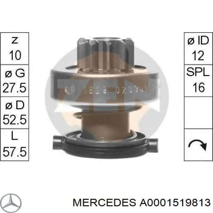 Бендикс стартера A0001519813 Mercedes