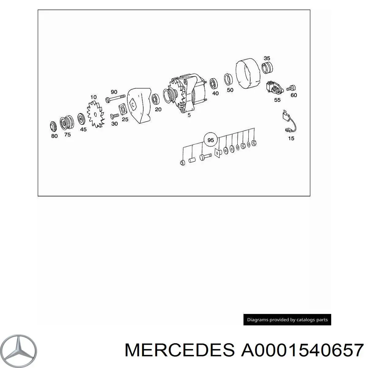 Tampa traseira do gerador para Mercedes E (W124)