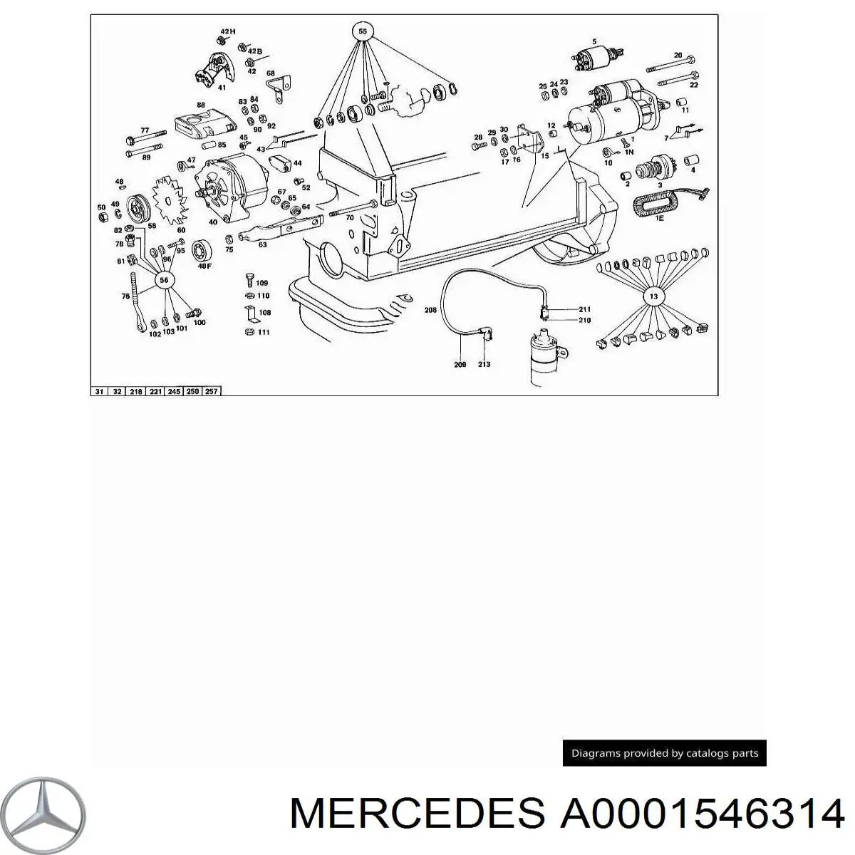 A0001546314 Mercedes щетка генератора