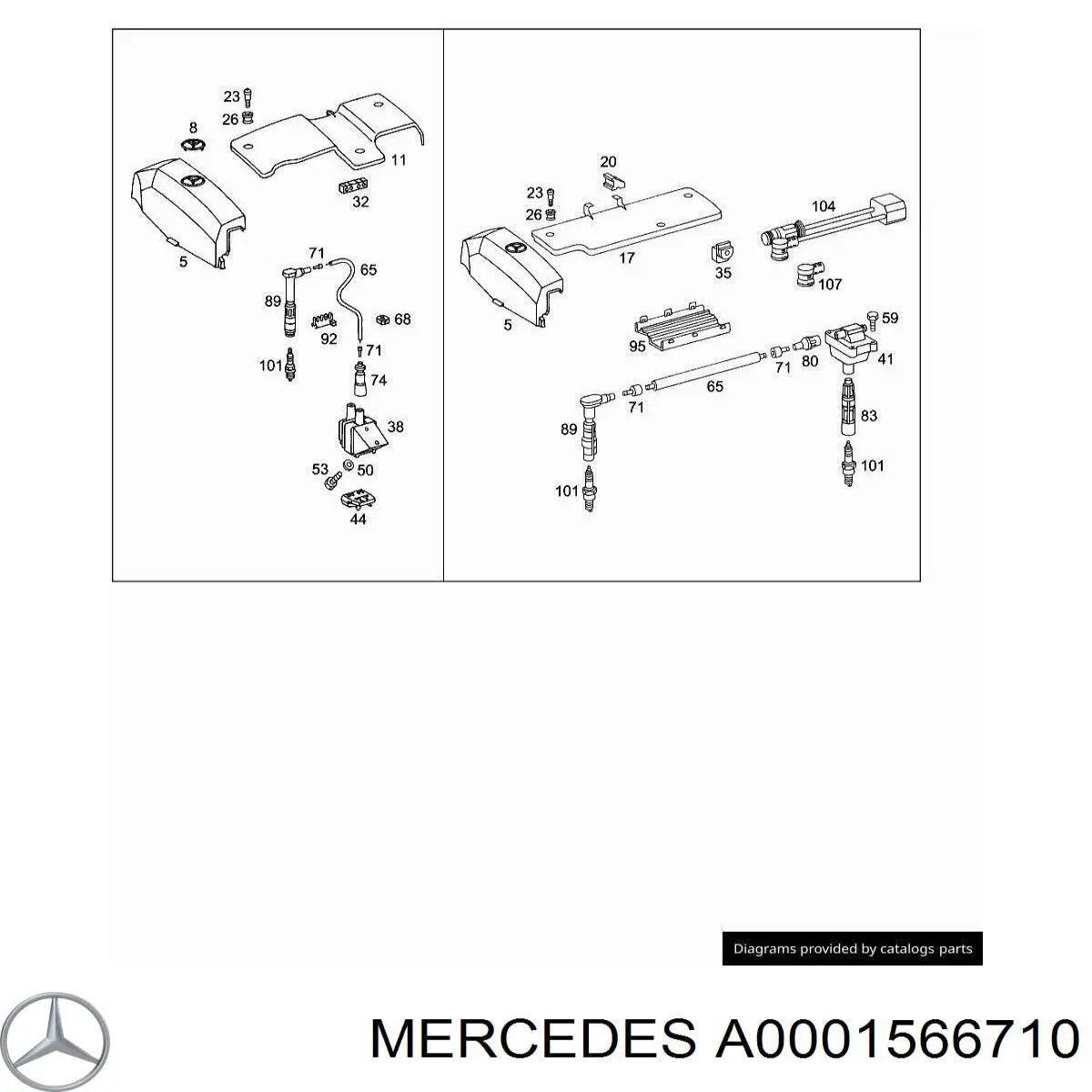Купить 1567210 Mercedes Наконечник свечи зажигания