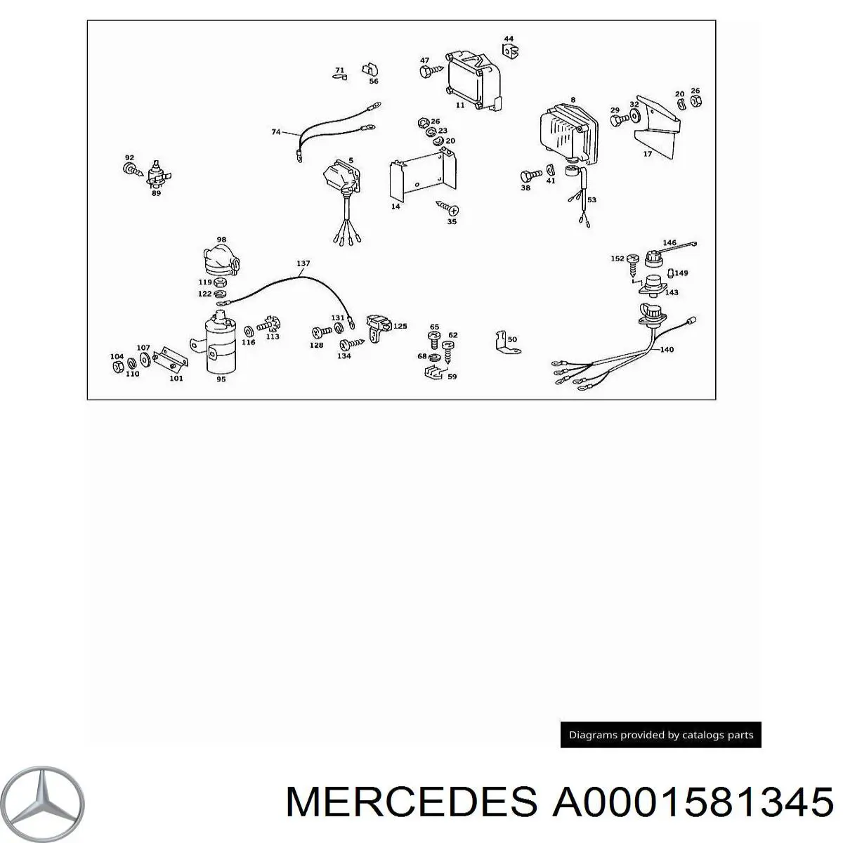 Резистор системы зажигания A0001581345 Mercedes