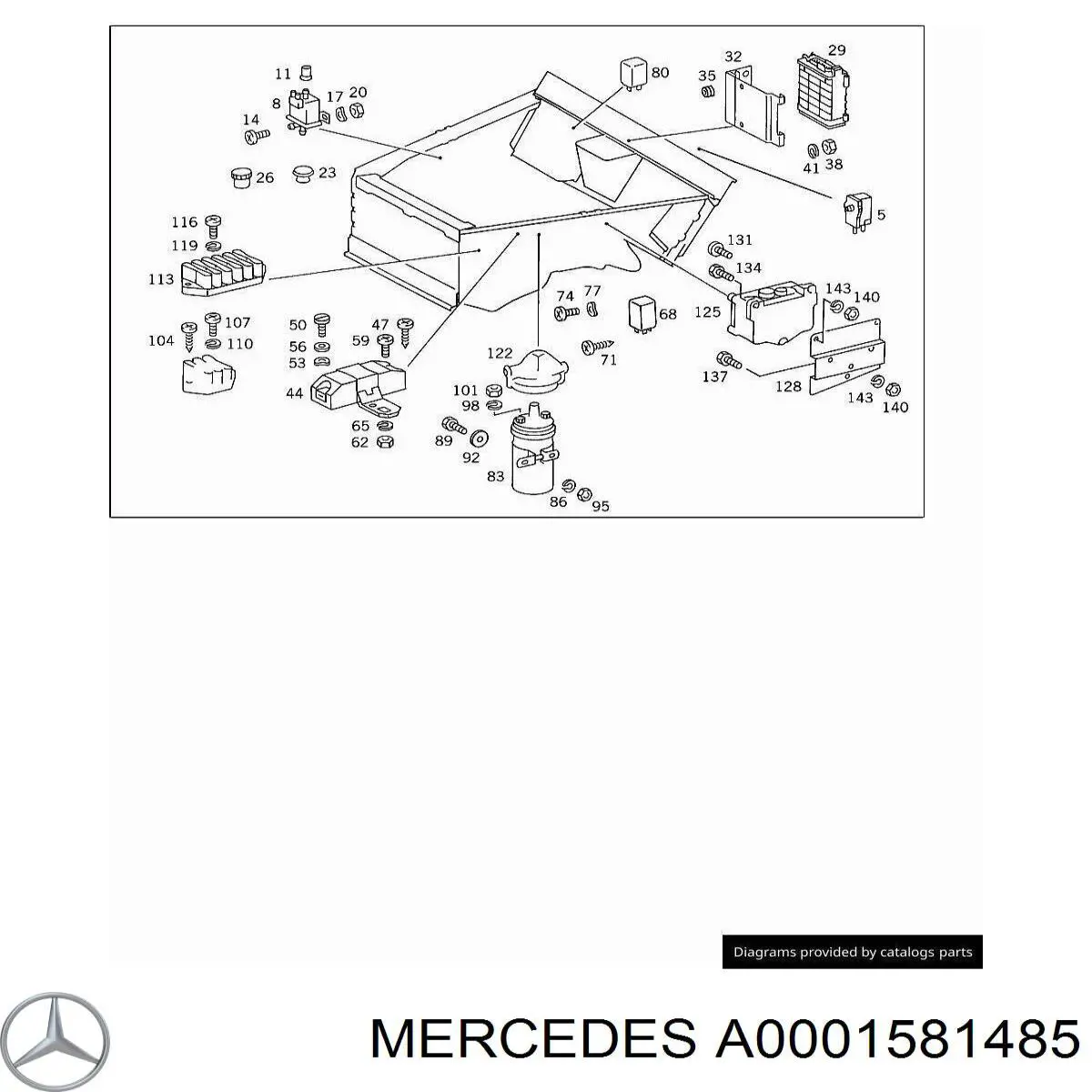  Mercedes A0001581485 цена, от 77.92 USD
