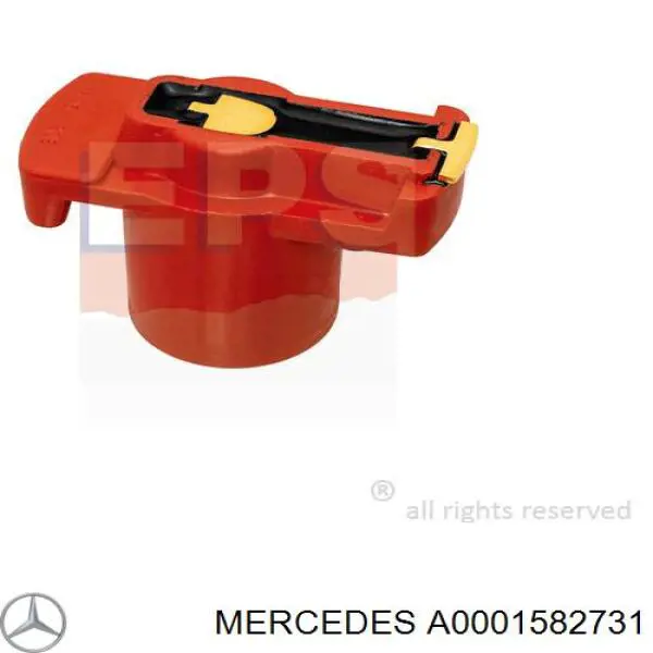 Бегунок (ротор) распределителя зажигания, трамблера Mercedes A0001582731