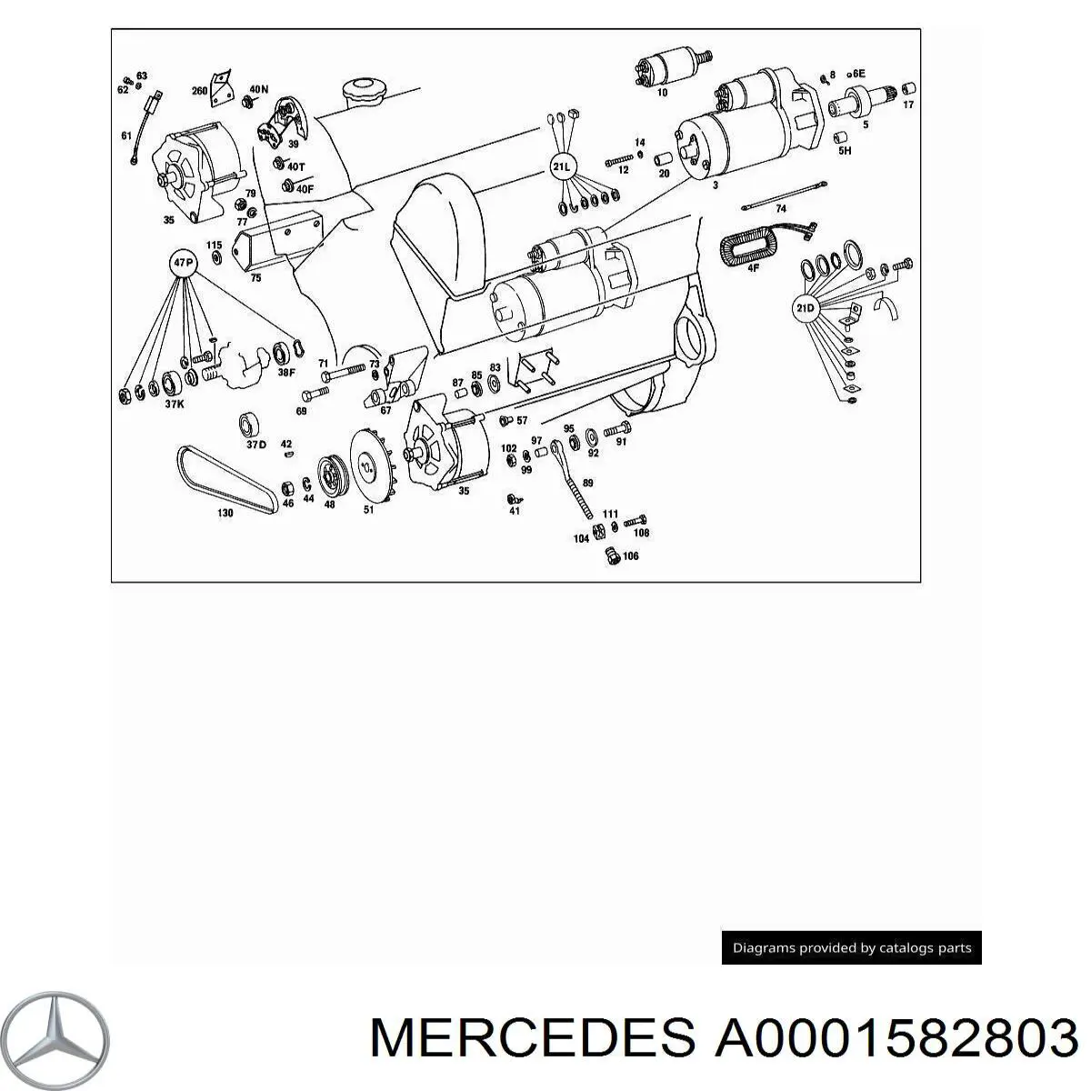 Катушка зажигания A0001582803 Mercedes