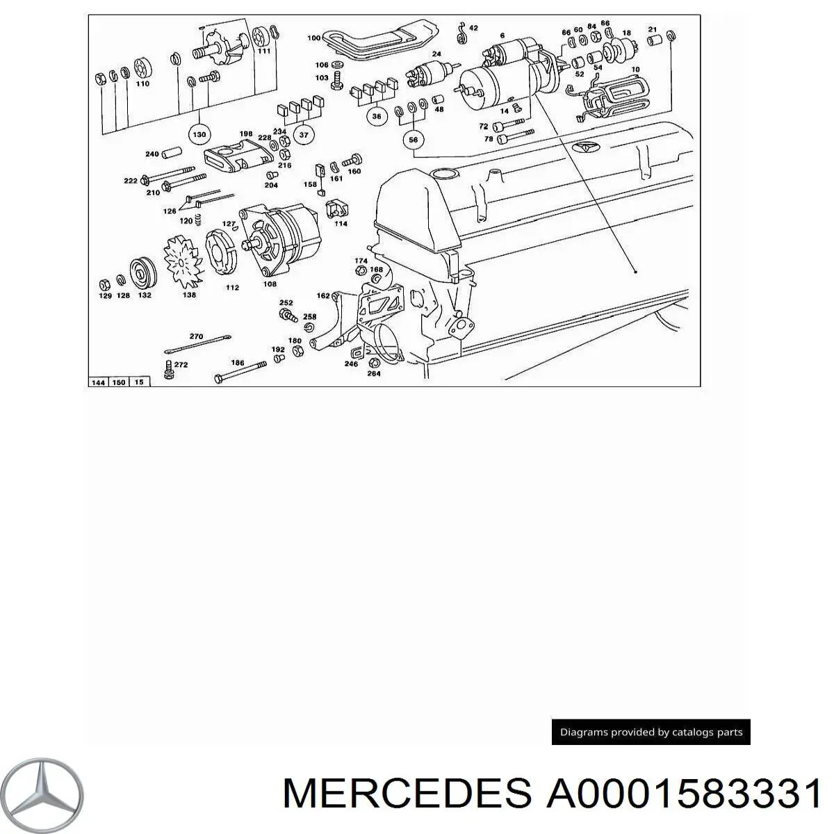 Бегунок (ротор) распределителя зажигания, трамблера Mercedes A0001583331