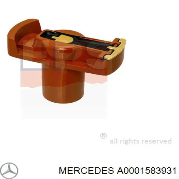 Бегунок (ротор) распределителя зажигания, трамблера Mercedes A0001583931
