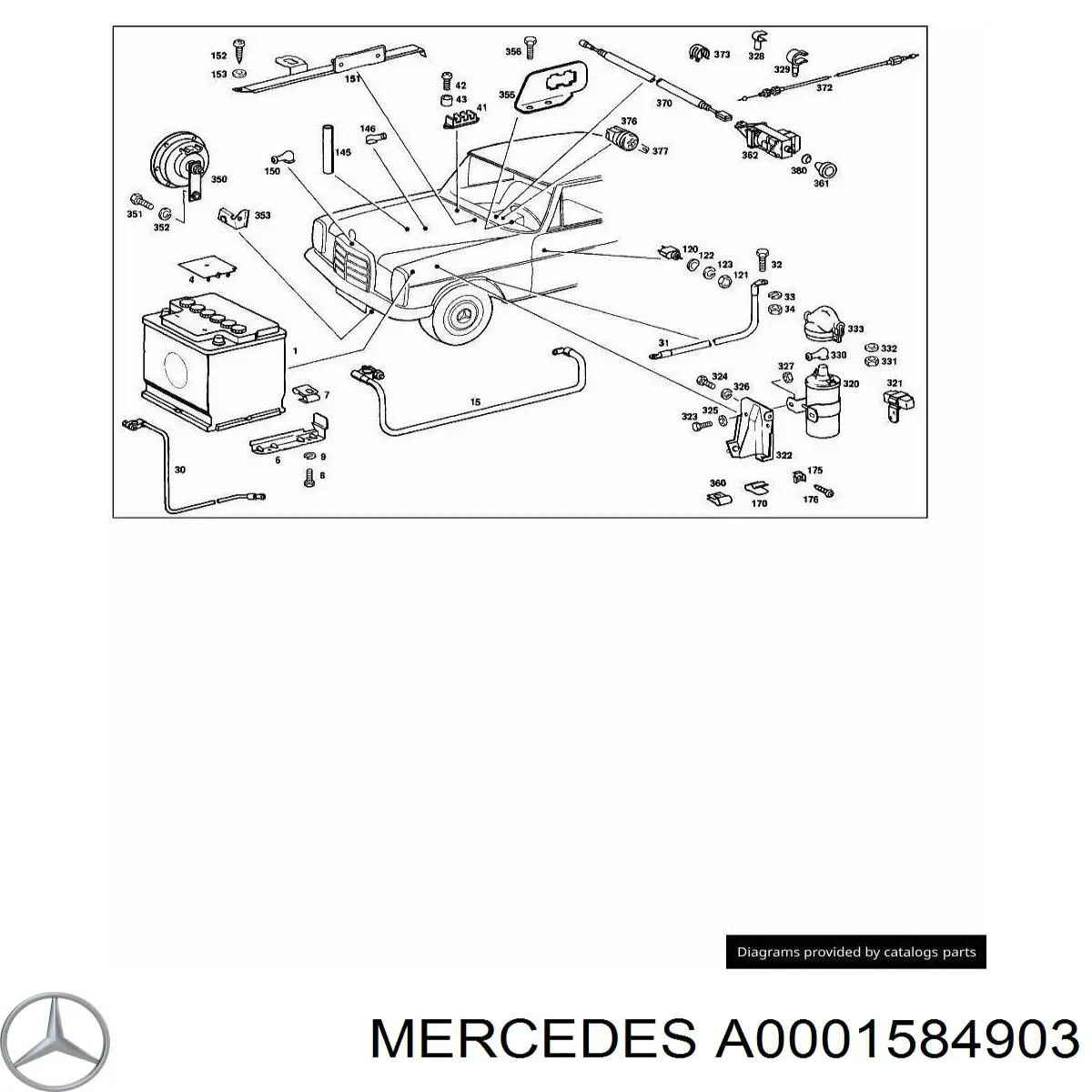 Катушка зажигания A0001584903 Mercedes