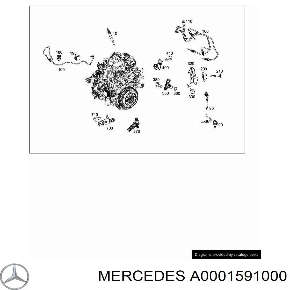 0001591000 Mercedes vela de incandescência