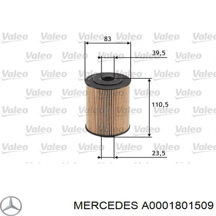 Купить A0001801509 Mercedes Фильтр центробежный очистки масла