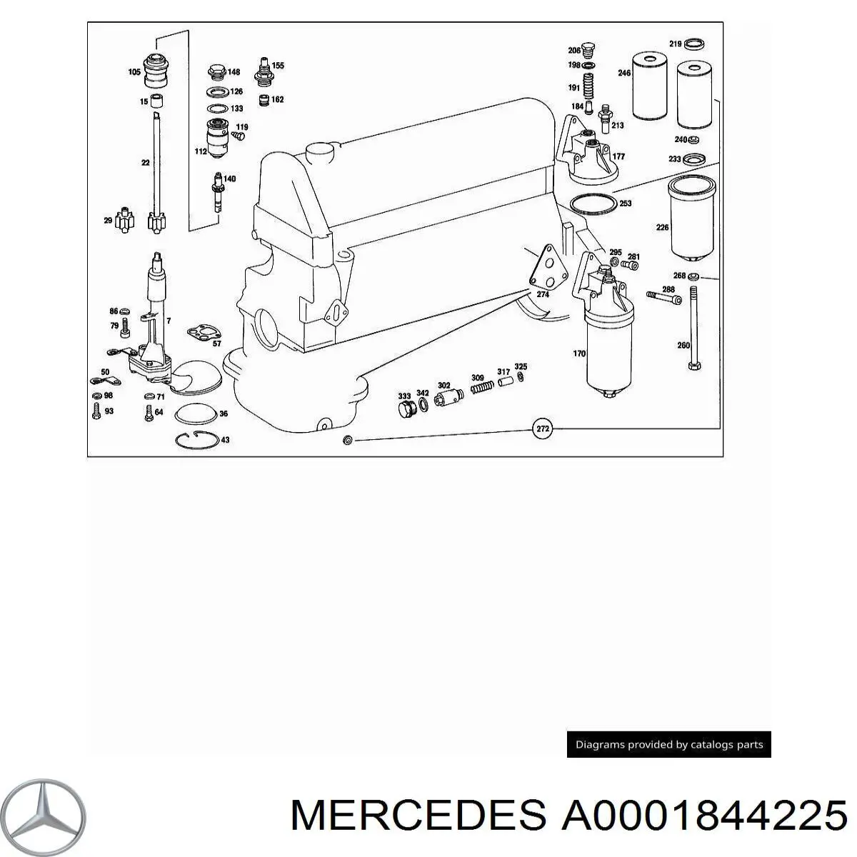 Фильтр очистки масла центробежный Mercedes 0001844225 цена, от 58.04 USD