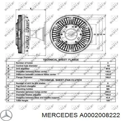Вискозная муфта Mercedes A0002008222 цена, от 189.41 USD