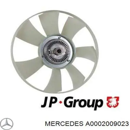 A0002009023 Mercedes вентилятор (крыльчатка радиатора охлаждения)