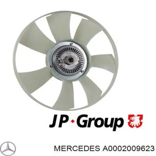 Вентилятор (крыльчатка) радиатора охлаждения Mercedes A0002009623