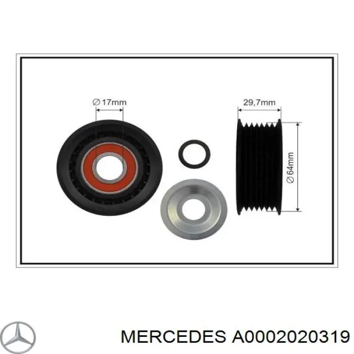 A0002020319 Mercedes паразитный ролик