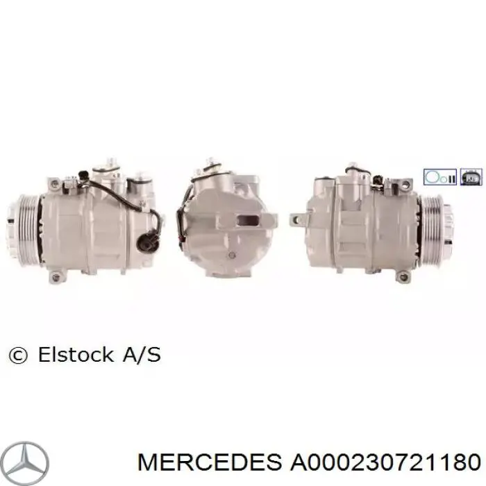 Компрессор кондиционера A000230721180 Mercedes