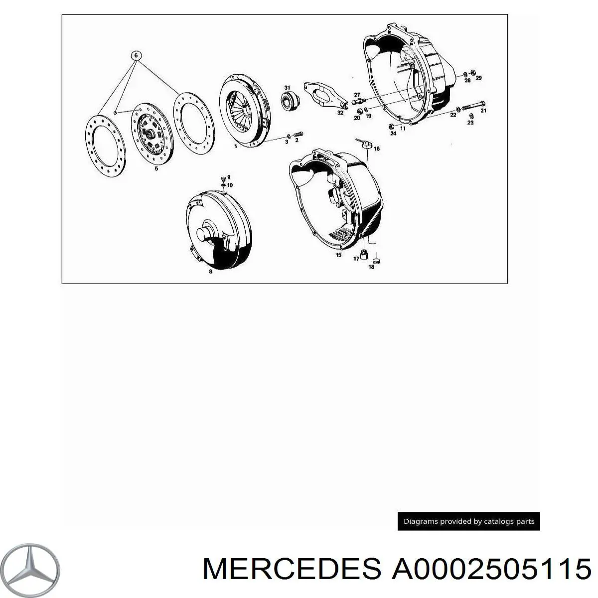 A0002505115 Mercedes подшипник сцепления выжимной