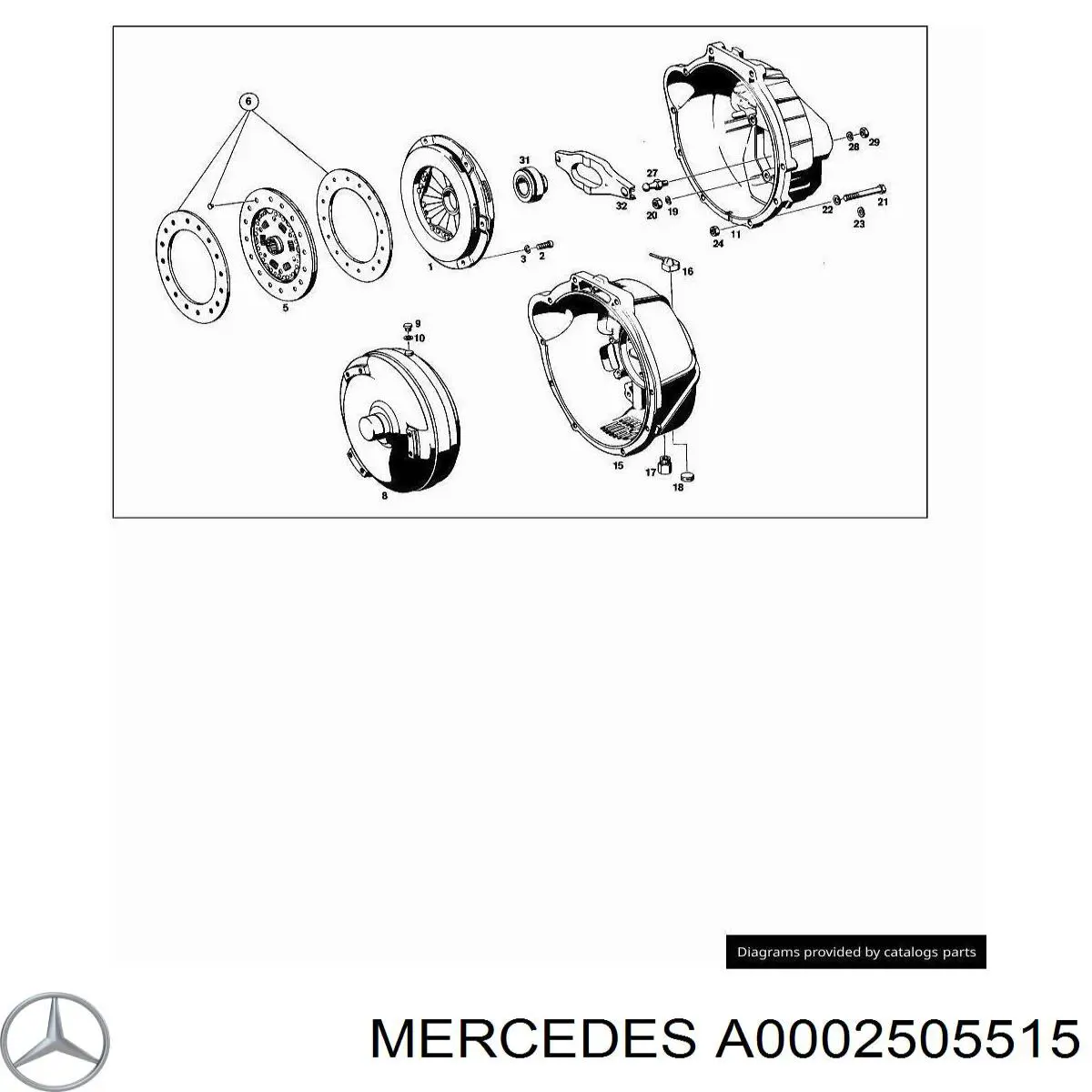 Выжимной подшипник A0002505515 Mercedes