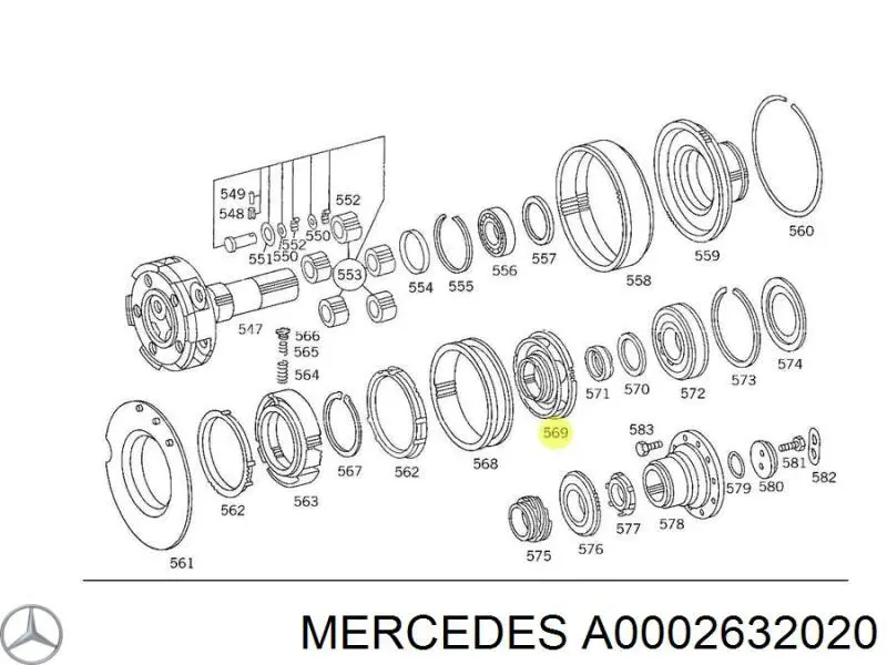 Кольцо синхронизатора Mercedes A0002632020