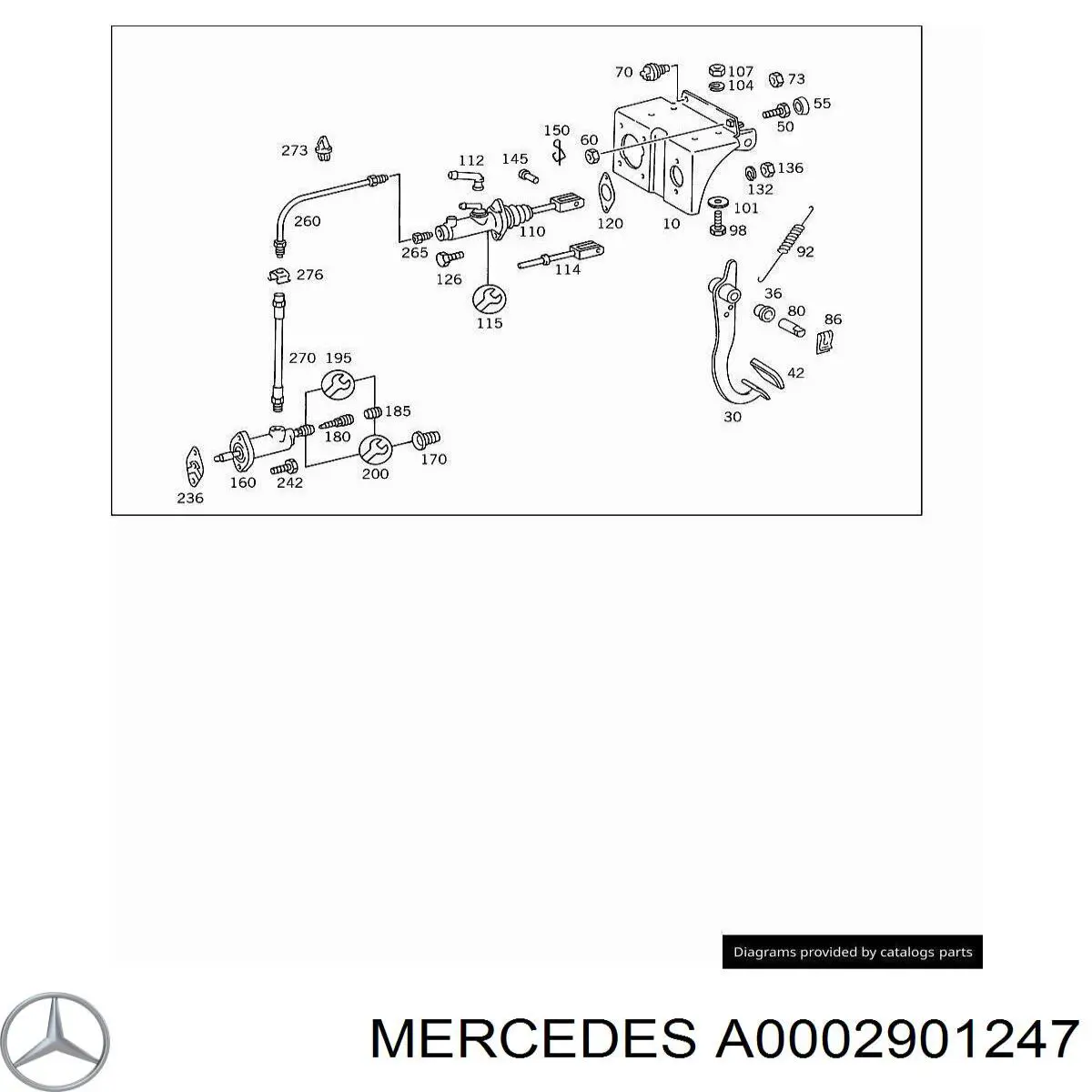 A0002901247 Mercedes Цилиндр сцепления, главный