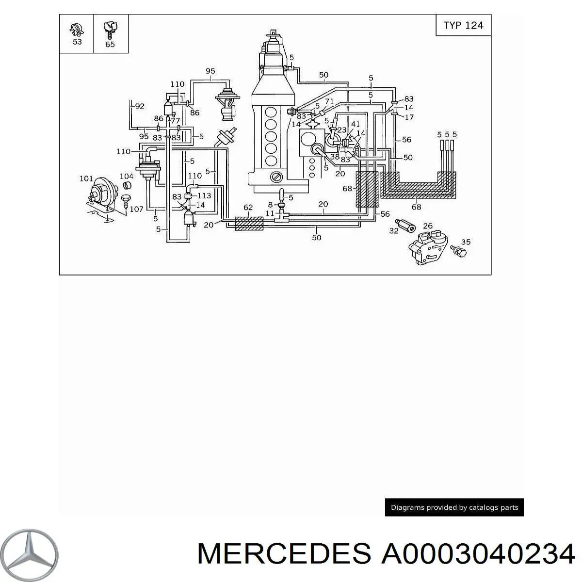 A0003040234 Mercedes 