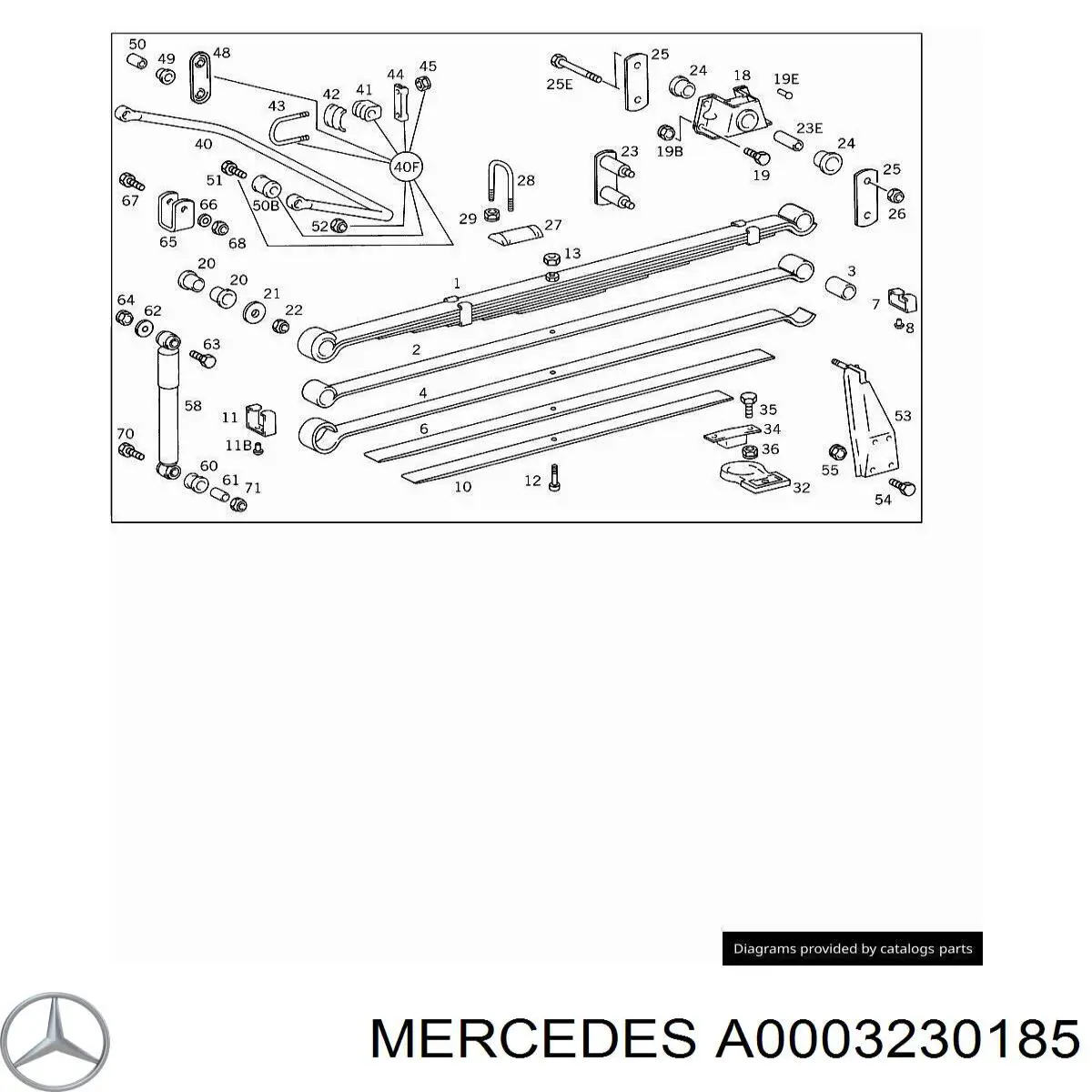 A0003230185 Mercedes сайлентблок амортизатора заднего