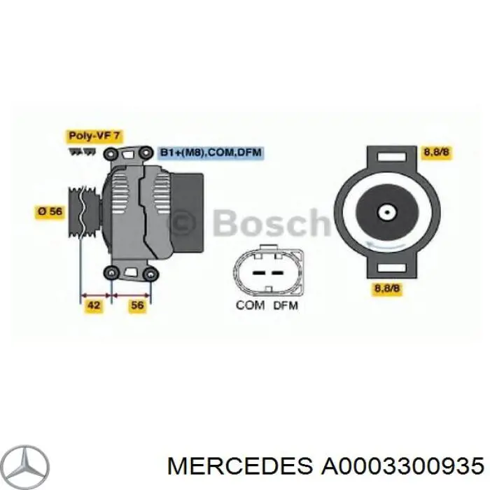 Рулевой наконечник Mercedes A0003300935 цена, от 3.78 USD