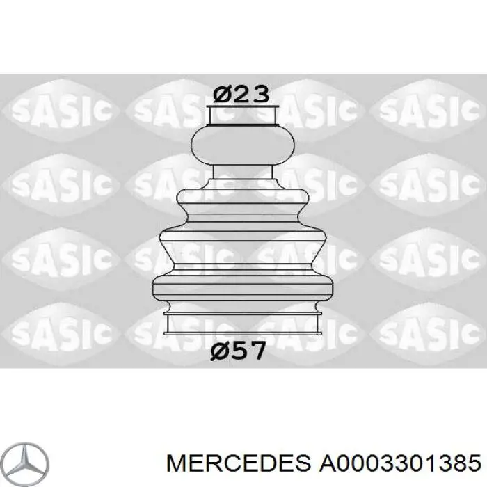 Пыльник ШРУСа задней полуоси внутренний Mercedes A0003301385