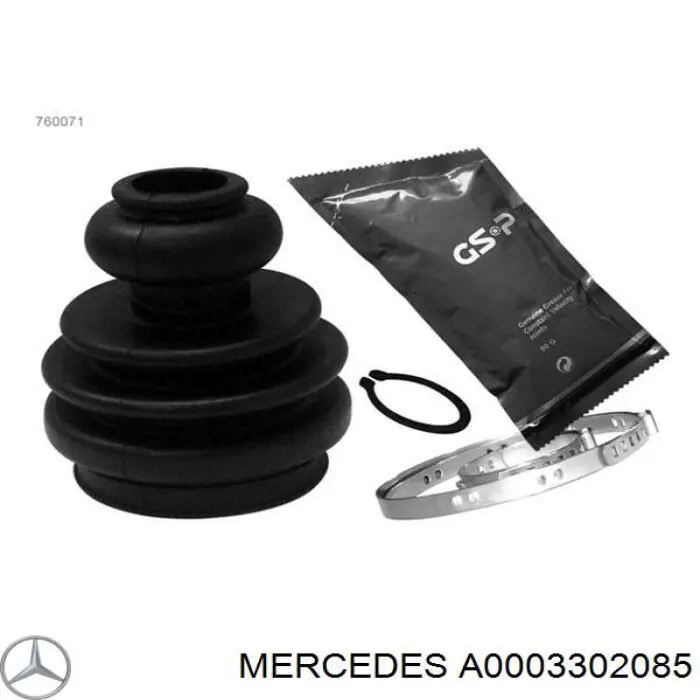 Пыльник ШРУСа передней полуоси внутренний Mercedes A0003302085