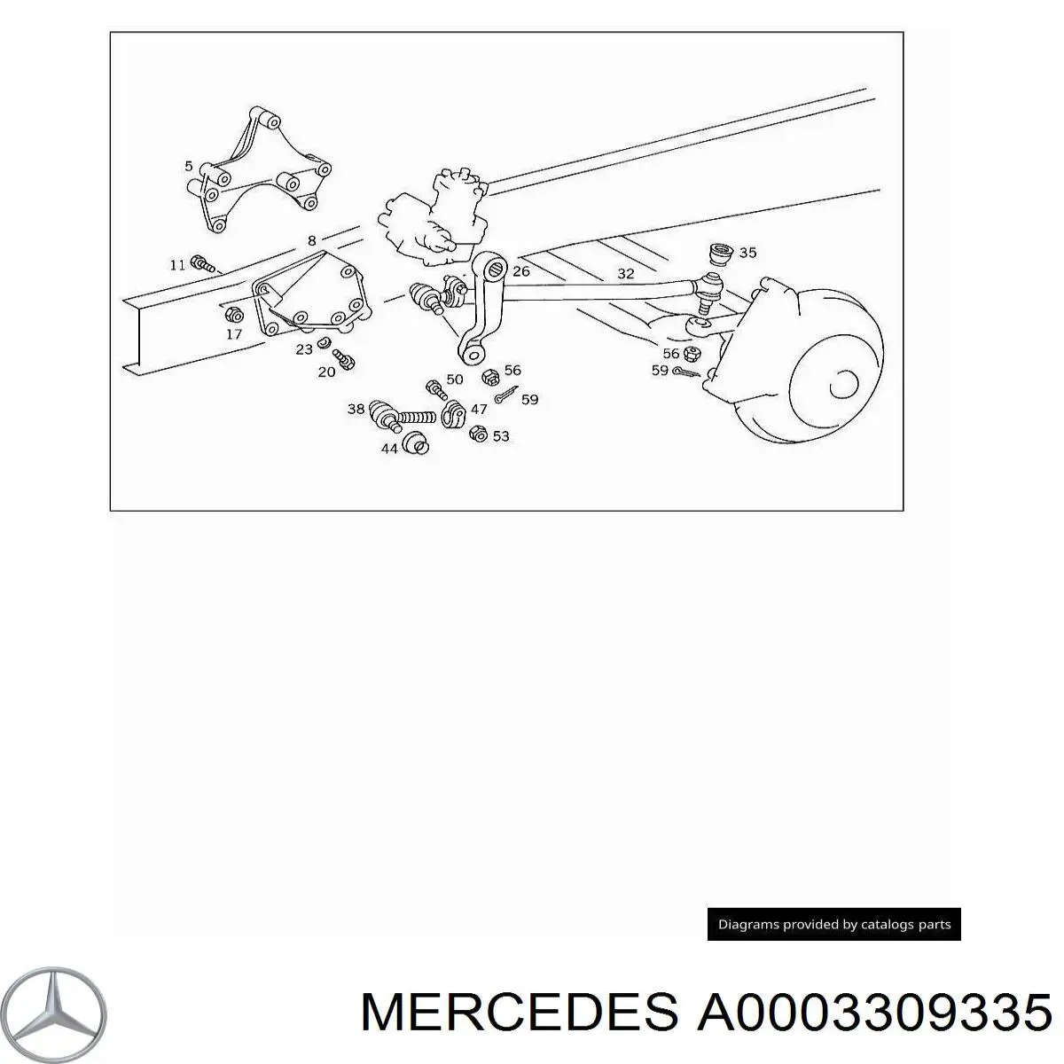 A0003309335 Mercedes наконечник поперечной рулевой тяги