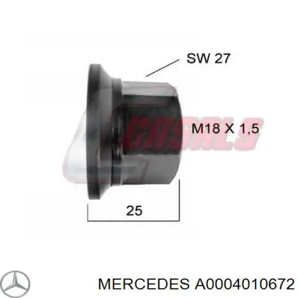 Гайка колесная Mercedes A0004010672