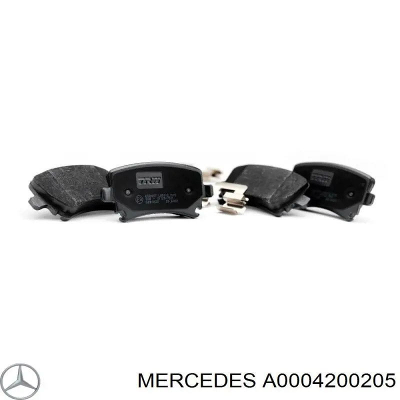 Купить A0004200205 Mercedes Колодки тормозные задние, дисковые