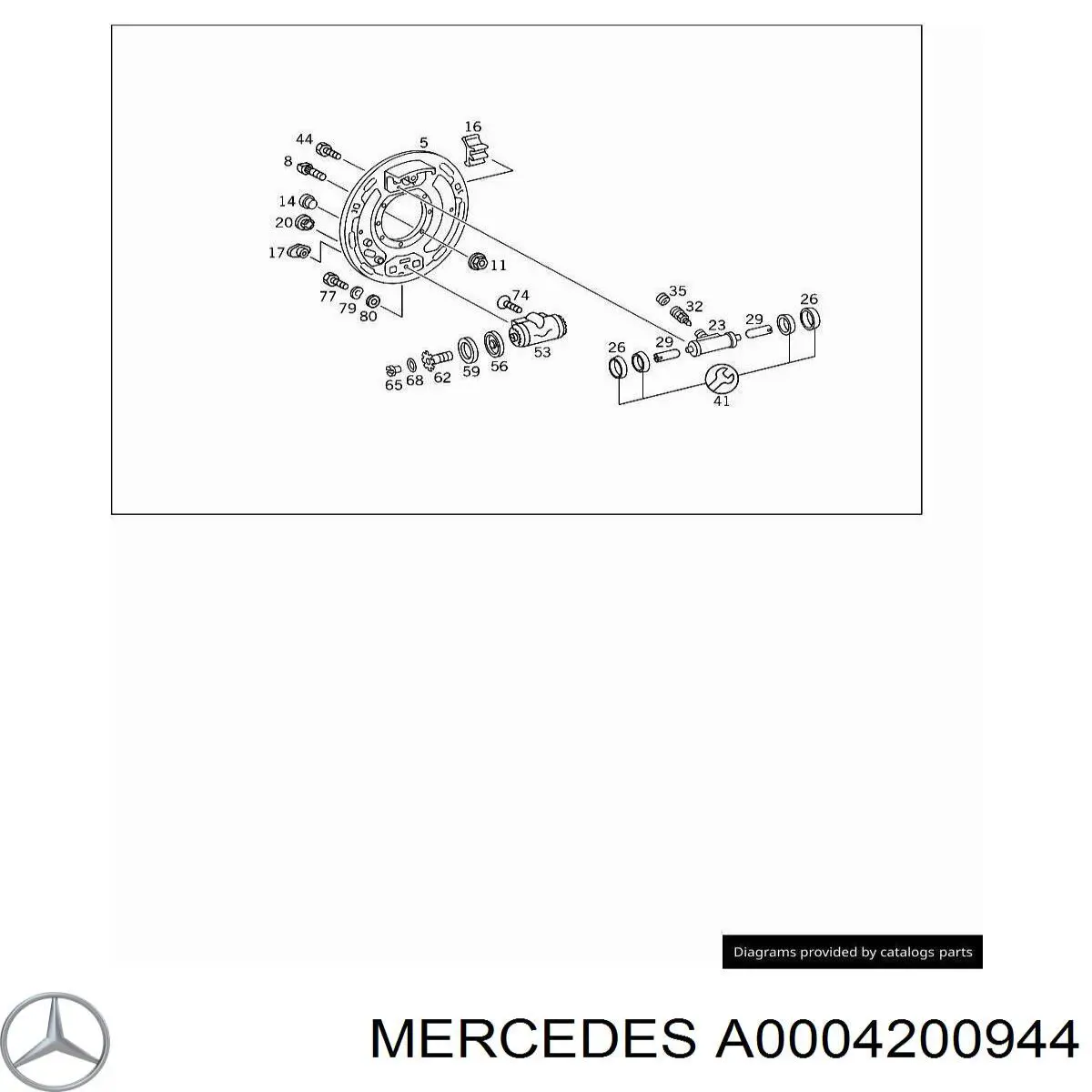 A0004200944 Mercedes Ремкомплект тормозного цилиндра заднего