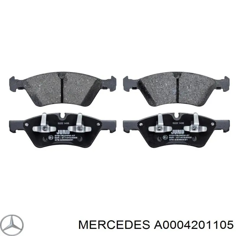 Колодки Mercedes A0004201105 цена, от 256.12 USD