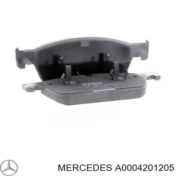Колодки тормозные передние дисковые MERCEDES A0004201205