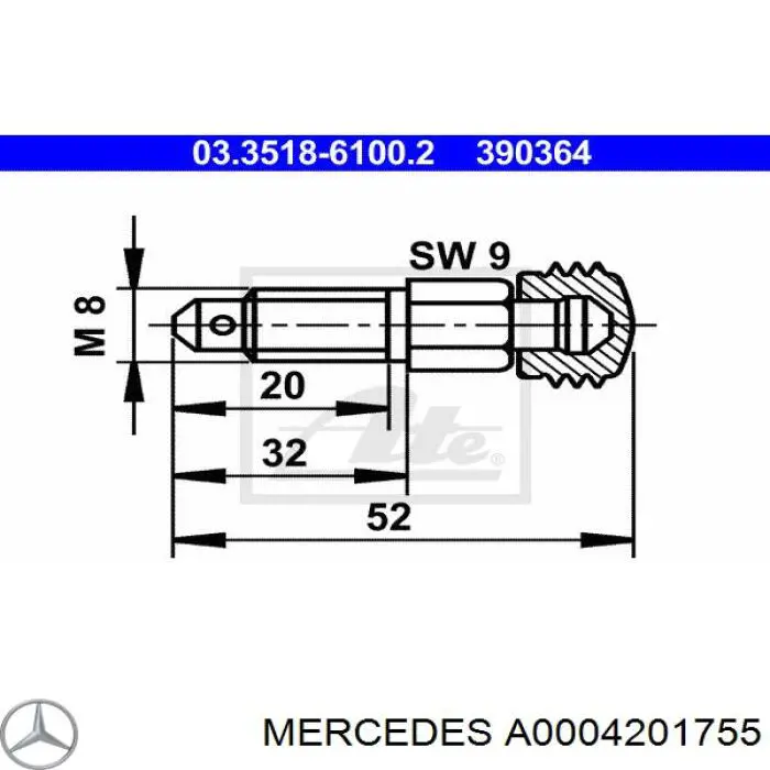  Mercedes A0004201755 цена, от 0.74 USD