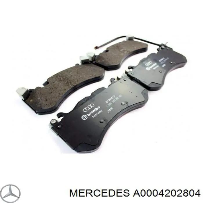 Колодки Mercedes A0004202804 цена, от 592.27 USD