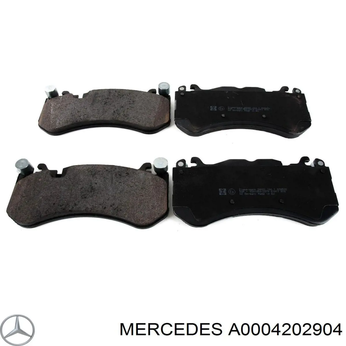 Колодки гальмівні передні, дискові A0004202904 Mercedes