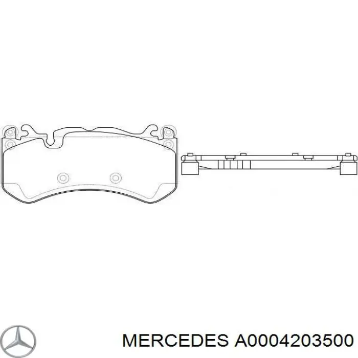 Передние тормозные колодки A0084202420 Mercedes
