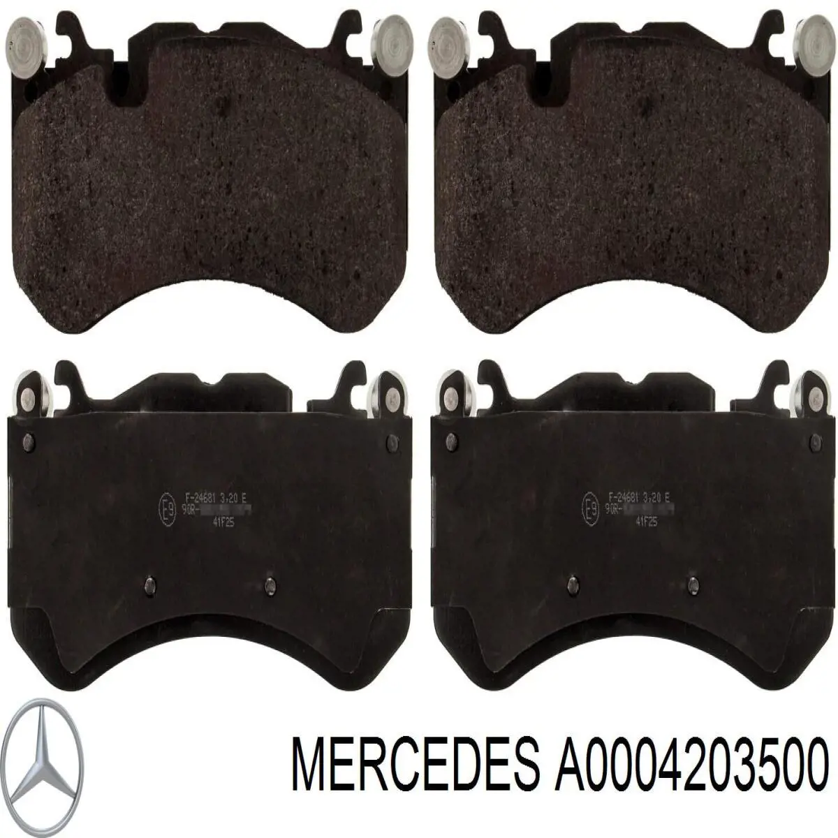 Передние тормозные колодки A0004203500 Mercedes