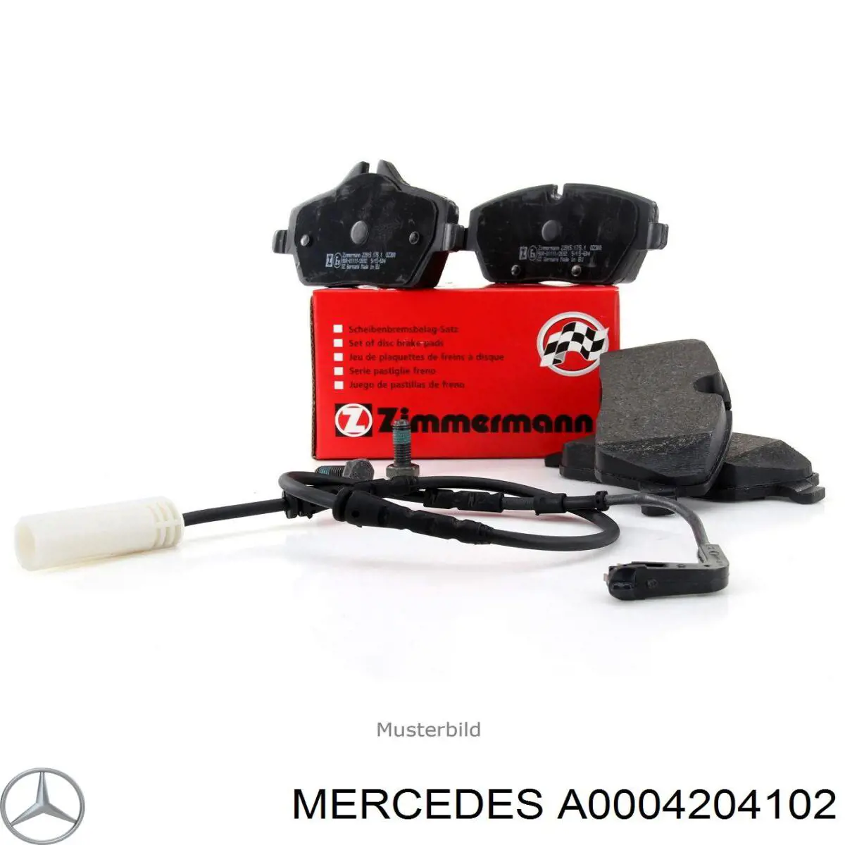0004207403 Mercedes sapatas do freio traseiras de disco