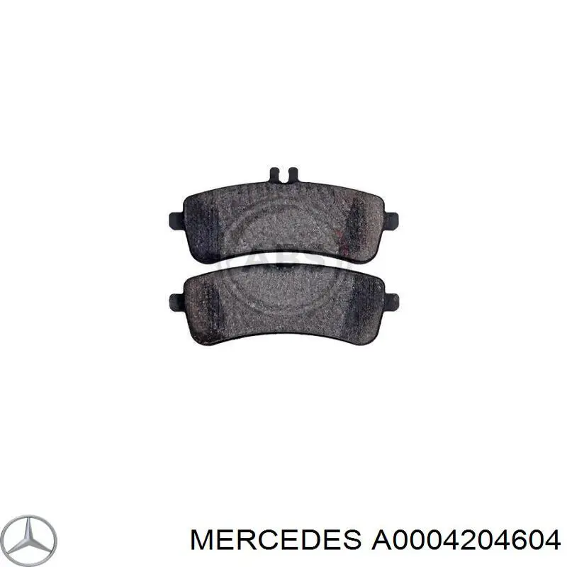 Купить A0004204604 Mercedes Колодки тормозные задние, дисковые