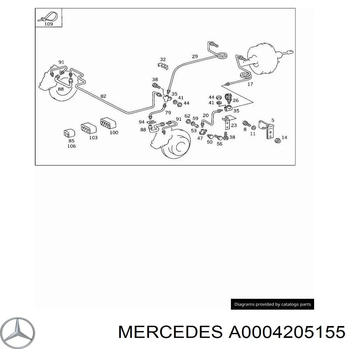 A0004205155 Mercedes штуцер прокачки суппорта тормозного заднего