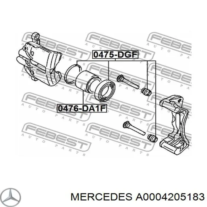 Тормозной суппорт Mercedes A0004205183 цена, от 52.18 USD
