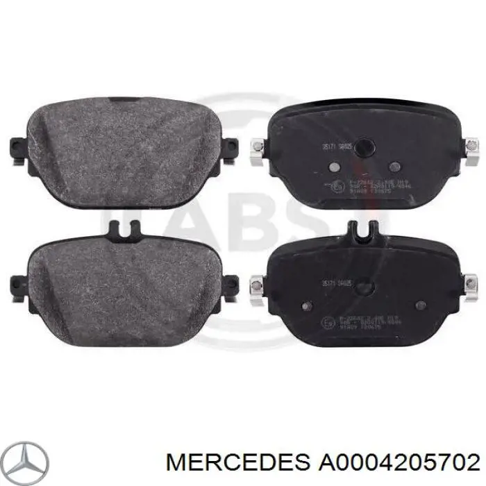 A0004205702 Mercedes sapatas do freio traseiras de disco