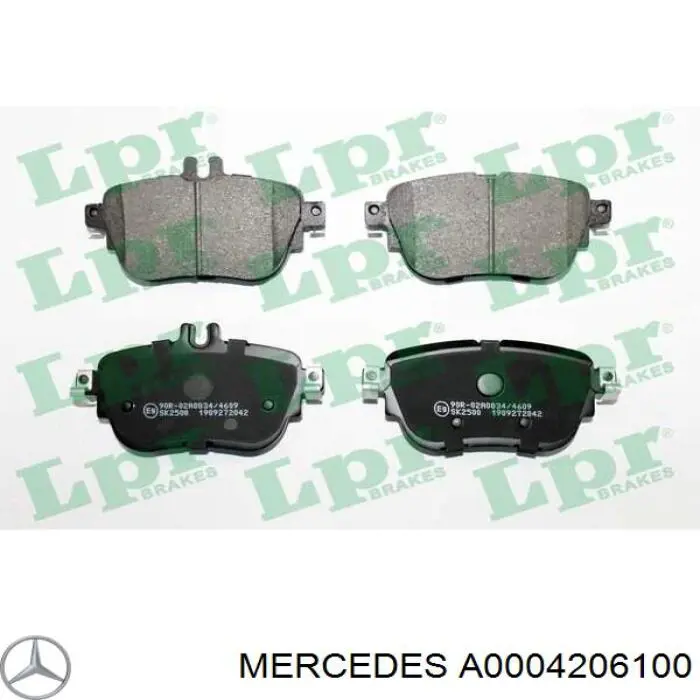 Задние тормозные колодки A0004206100 Mercedes