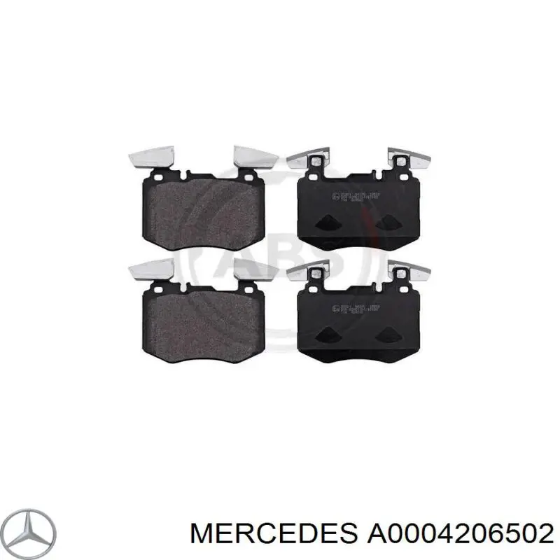 Передние тормозные колодки A0004206502 Mercedes